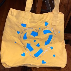 XOXO Brand NWOT Yellow Canvas Tote Bag